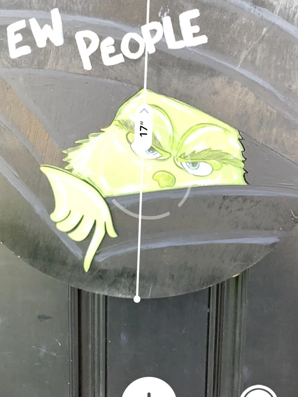 Green Grinch 'Ew People' Door Hanger